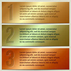 infographic enumerated presentation banner set vector image