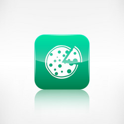 Pizza web icon application button vector