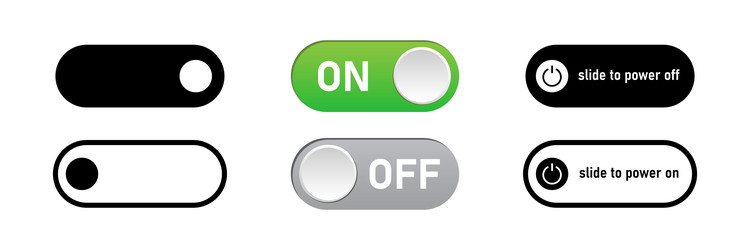 On Off Slider Mobile Ui Toggle Vector Images (over 770)