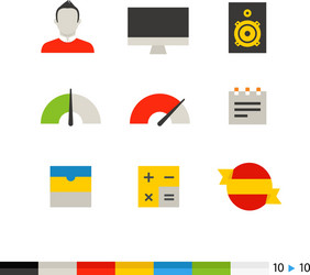 different flat design web and application vector image