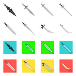isolated object game and armor icon collection vector image