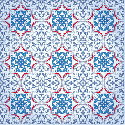 seamless damask background pattern design vector image