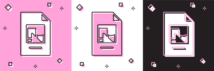 set file document with icon isolated vector image