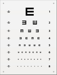 Eye Test Chart - Medical Vision Exam Royalty Free Vector