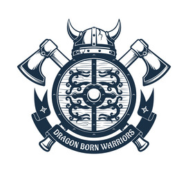 Viking Battle Emblem Vector Image
