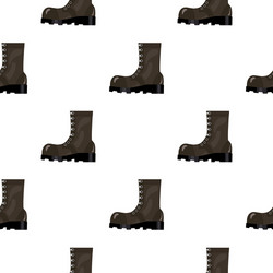 Army combat boots icon in cartoon style isolated vector