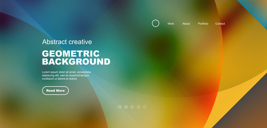 bright fluid gradient circles abstract background vector image