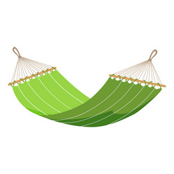 colorful hammock with green tones hanging isolated vector image