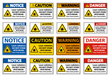 Danger laser radiationdo not stare into beamclass Vector Image