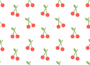 seamless pattern with cherry vector image