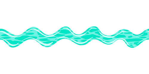 seamless sea wave brush repeatable pattern vector image