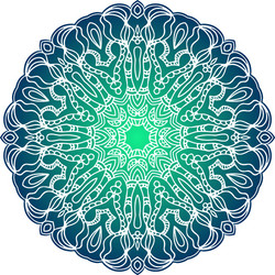 abstract design black white element round mandala vector image