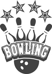 bowling club emblem Vector Image
