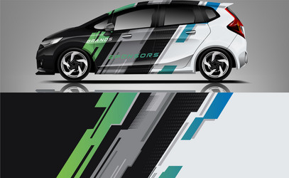 car decal wrap design graphic abstract stripe Vector Image