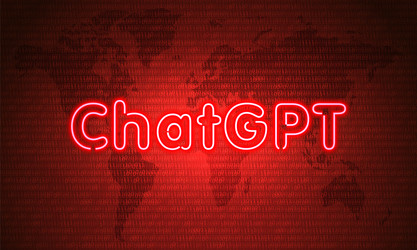 ChatGPT Neon Data Symbol vector image
