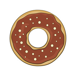 Chocolate donut Royalty Free Vector Image - VectorStock
