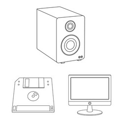 isolated object of laptop and device sign vector image
