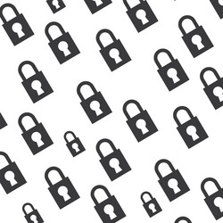 padlock security object background vector image
