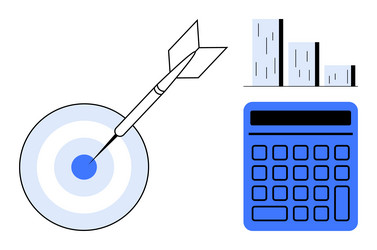 precision in goals with statistics data analytics vector image