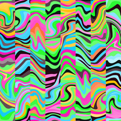 psychedelic wavy seamless pattern vector image