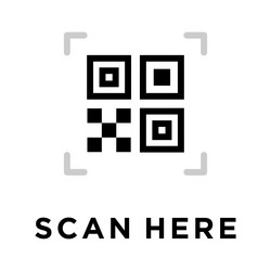 QR Code Scan Border Icon vector image