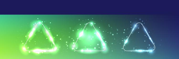 set of neon frames with shining effects vector image