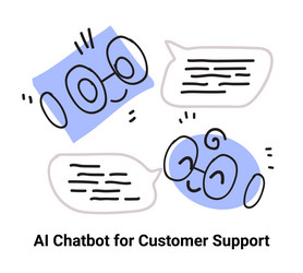 ai chatbot customer support concept with smiling vector image
