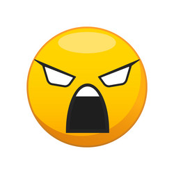 fury face emoji for a chat vector