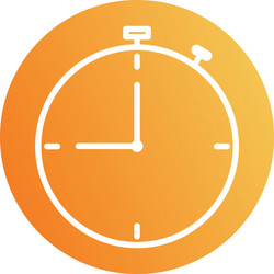 isolated chronometer block style icon vector image