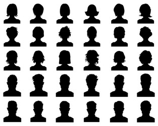 Funny Avatar People Square Icon Set Profile Diverse Faces For