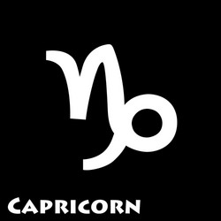 Logo zodiac sign capricorn vector