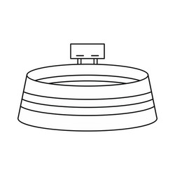 stadium icon in outline style vector