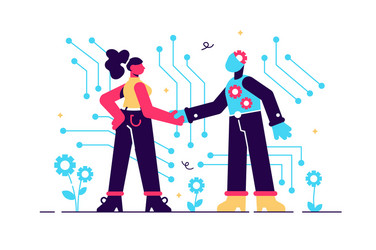artificial intelligence ai with high technology vector image