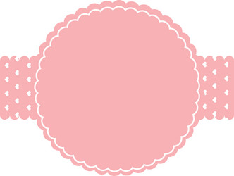 Circle seal frame icon vector