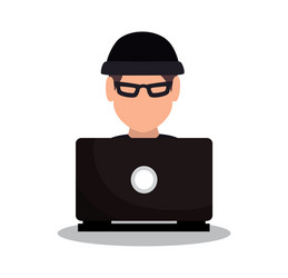 hacker attack system security intruder vector image
