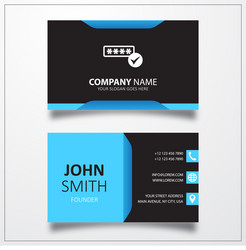 password verification icon business card template vector