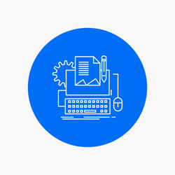 type writer paper computer keyboard white vector image