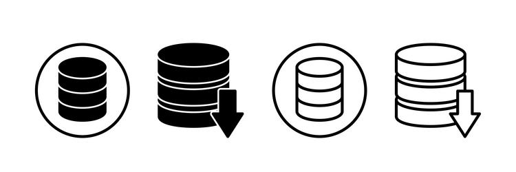 database icon server storage vector image