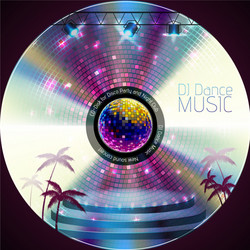 disco abstract background record or disk vector image