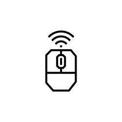 mouse wireless icon computer component vector image