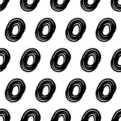seamless pattern with sketch circles shape vector image