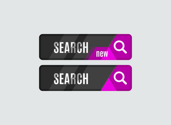 Search button futuristic hi-tech ui design vector