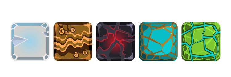 square frame or button icon for app design vector image