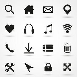 Simple web icons Royalty Free Vector Image - VectorStock