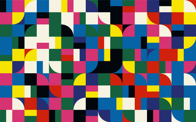 abstract colorful pattern design with simple vector image