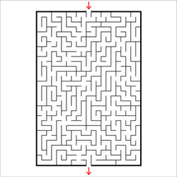 abstract rectangular maze game for kids puzzle vector