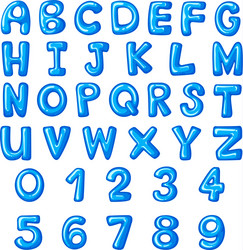 Alphabet Number Font Set vector image