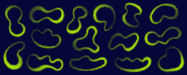 bitmap pattern background organic shapes y2k vector image