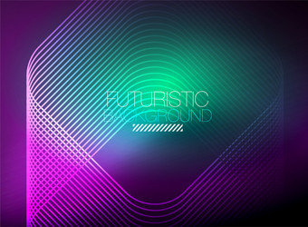 Neon Color Square Abstract Background vector image