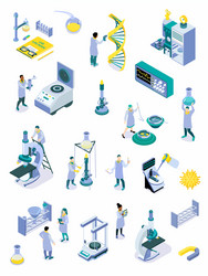 Science Lab Icon Set - Experiments & Instruments vector image